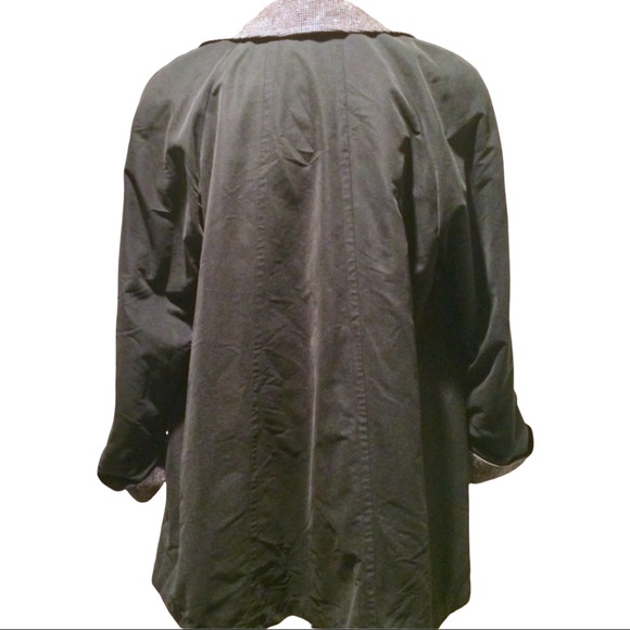 Henry White Gray Wool lined Raincoat size Small - Picture 2 of 4